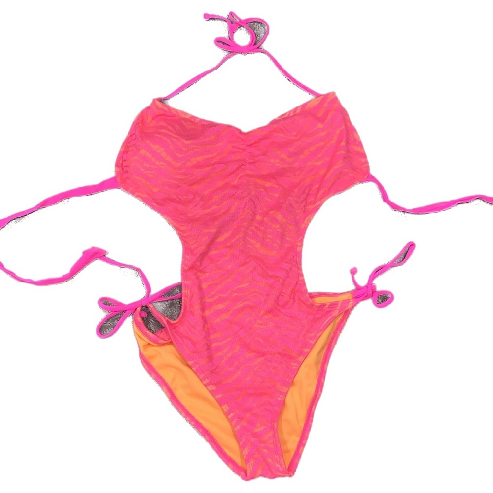 NWT Neon Hot Pink Mokini One Piece